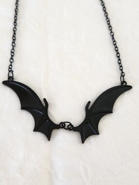 Black Gothic Batwing Necklace